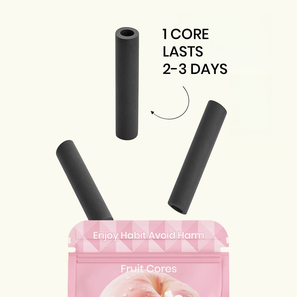 Peach Bliss, juicy peach sweetness with a sun-kissed finish, 3 cores of 1 pack