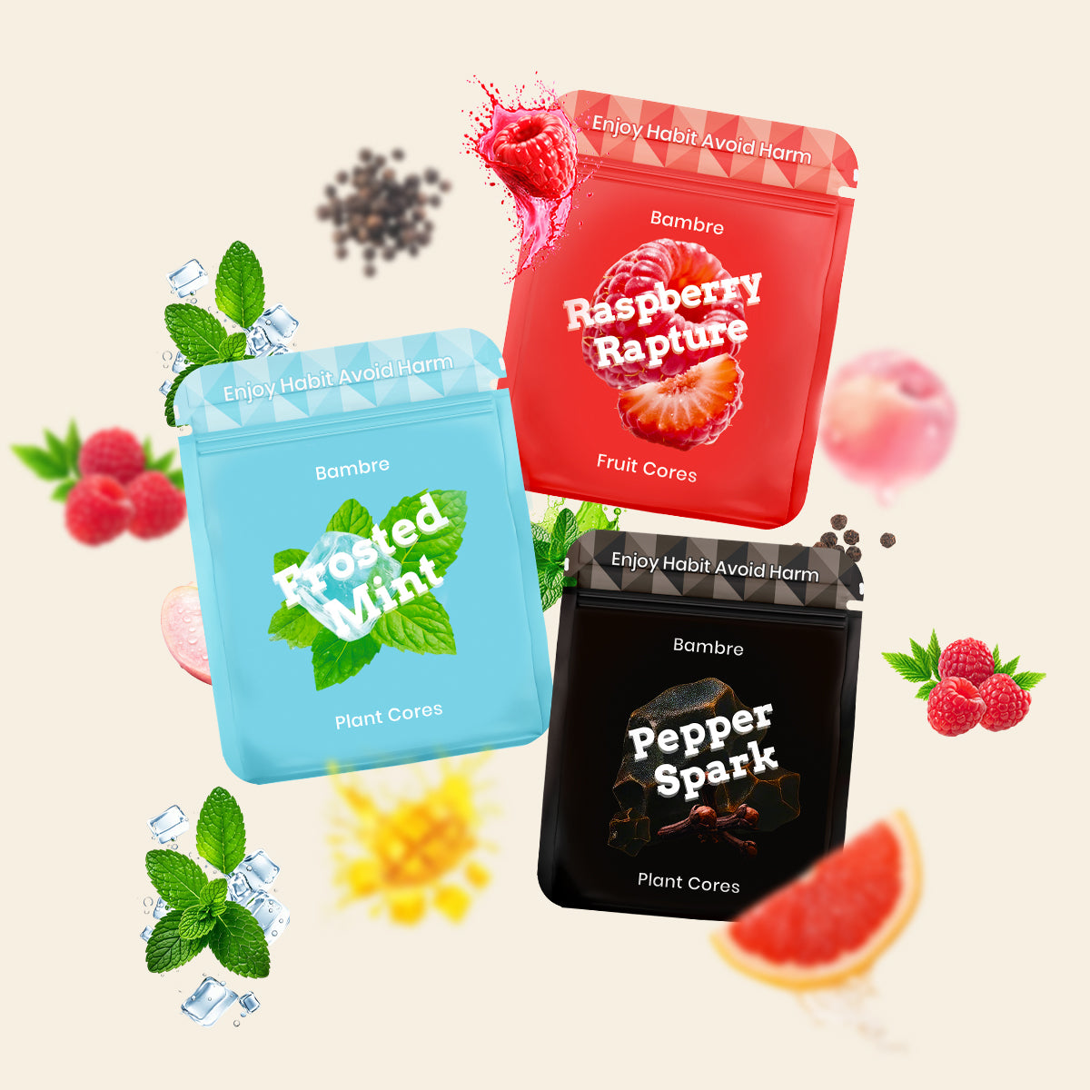 Bambre Starter Pack - Maple Device with 3 Flavor Cores