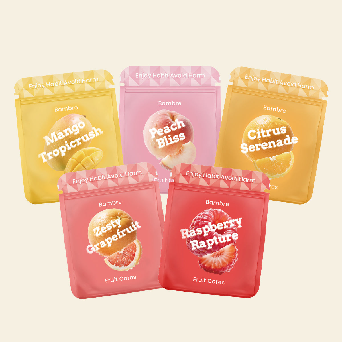 Bambre Fruit Citrus Flavor Cores Bundle 5 Packs