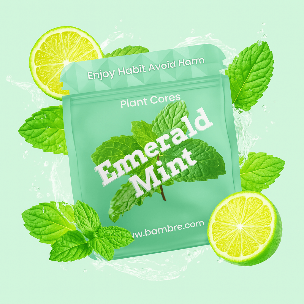 Emerald Mint, refreshing mint with a smooth, herbal edge, 3 cores of 1 pack