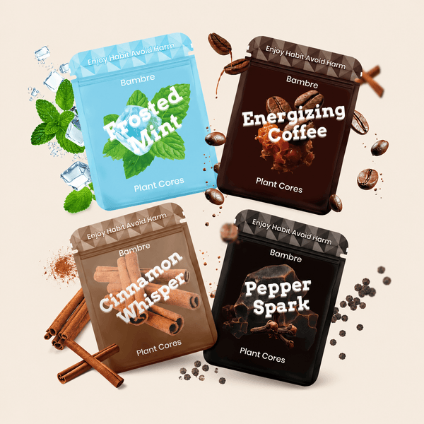 Bambre Natural Plant Herbal Flavor Cores Bundle 4 Packs